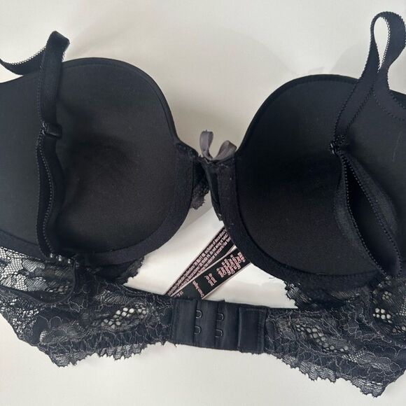 Victoria’s Secret Dream Angels Lace Push Up Black Bra size 32C - Picture 9 of 12